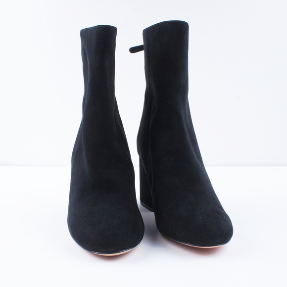 New JCREW Black Sadie ankle boots in suede - Picture 6 of 7